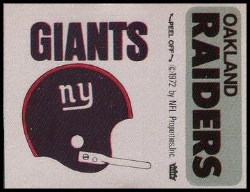 New York Giants Helmet Oakland Raiders Name